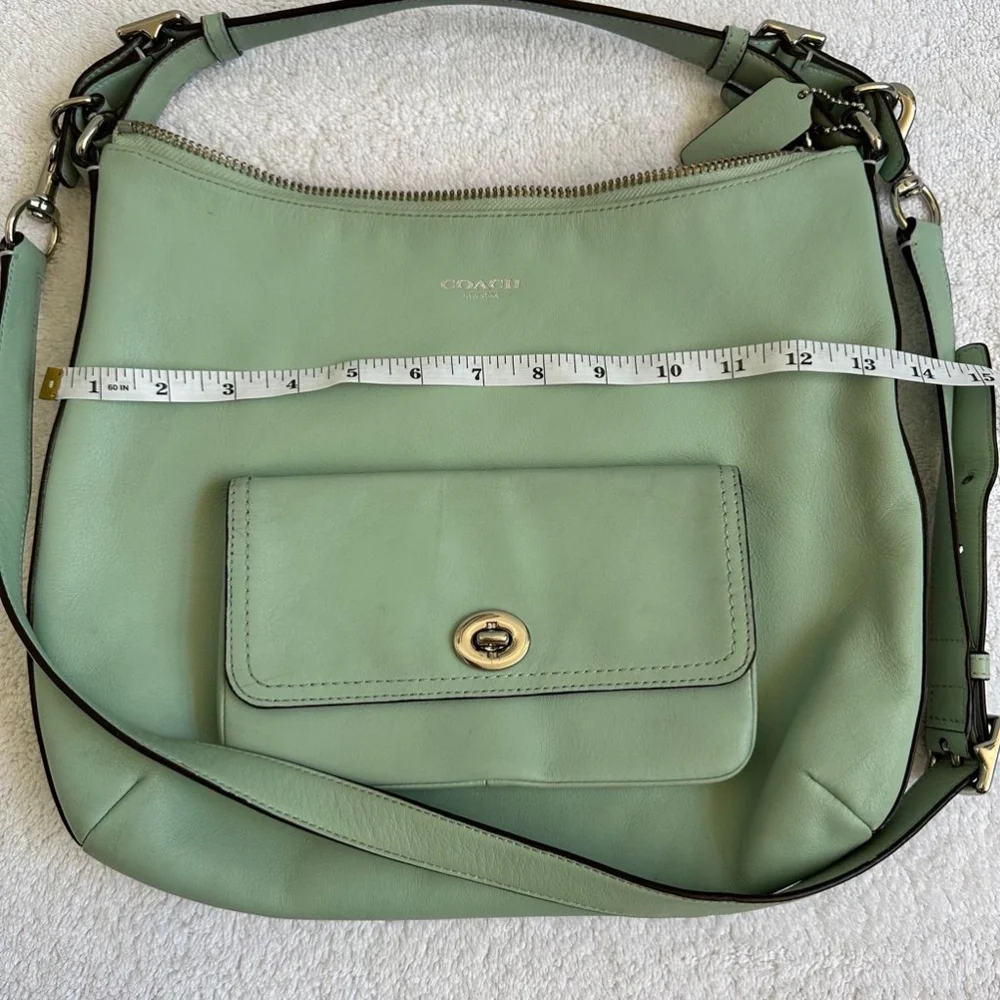 Coach Handbag Legacy Leather Courtenay Mint Green Hobo Shoulder Bag
